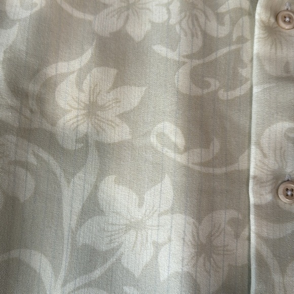 Lines Dome Men’s Hawaiian Floral Print Short Sleeve Button Down Shirt Size Large - Picture 4 of 5